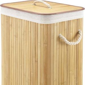 Whitmor Laundry Hamper with Rope Handles Bamboo, 12.25x16.25x23.375, Natural Stain 6277-6702