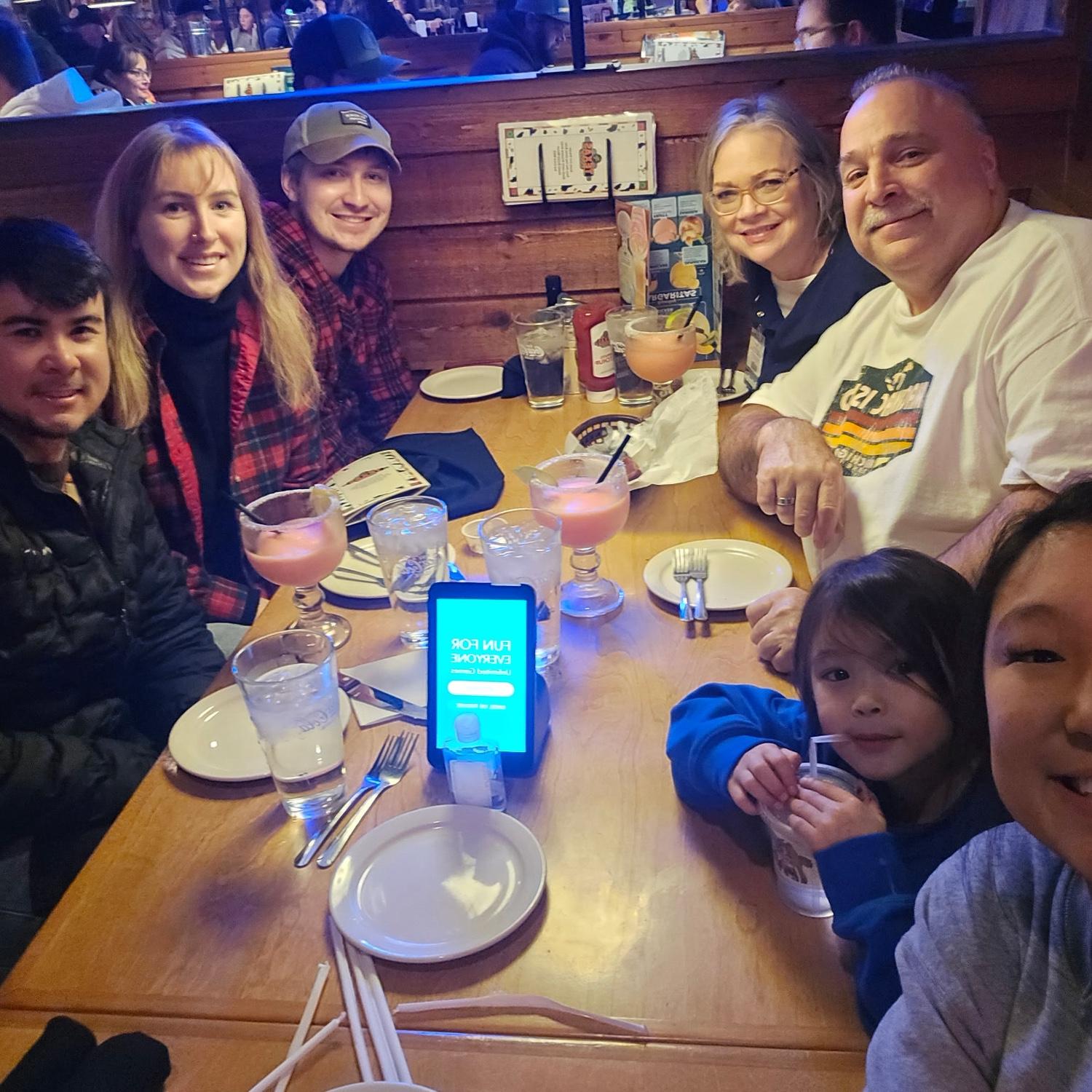 Family dinner for Ambers dad Ted’s birthday!