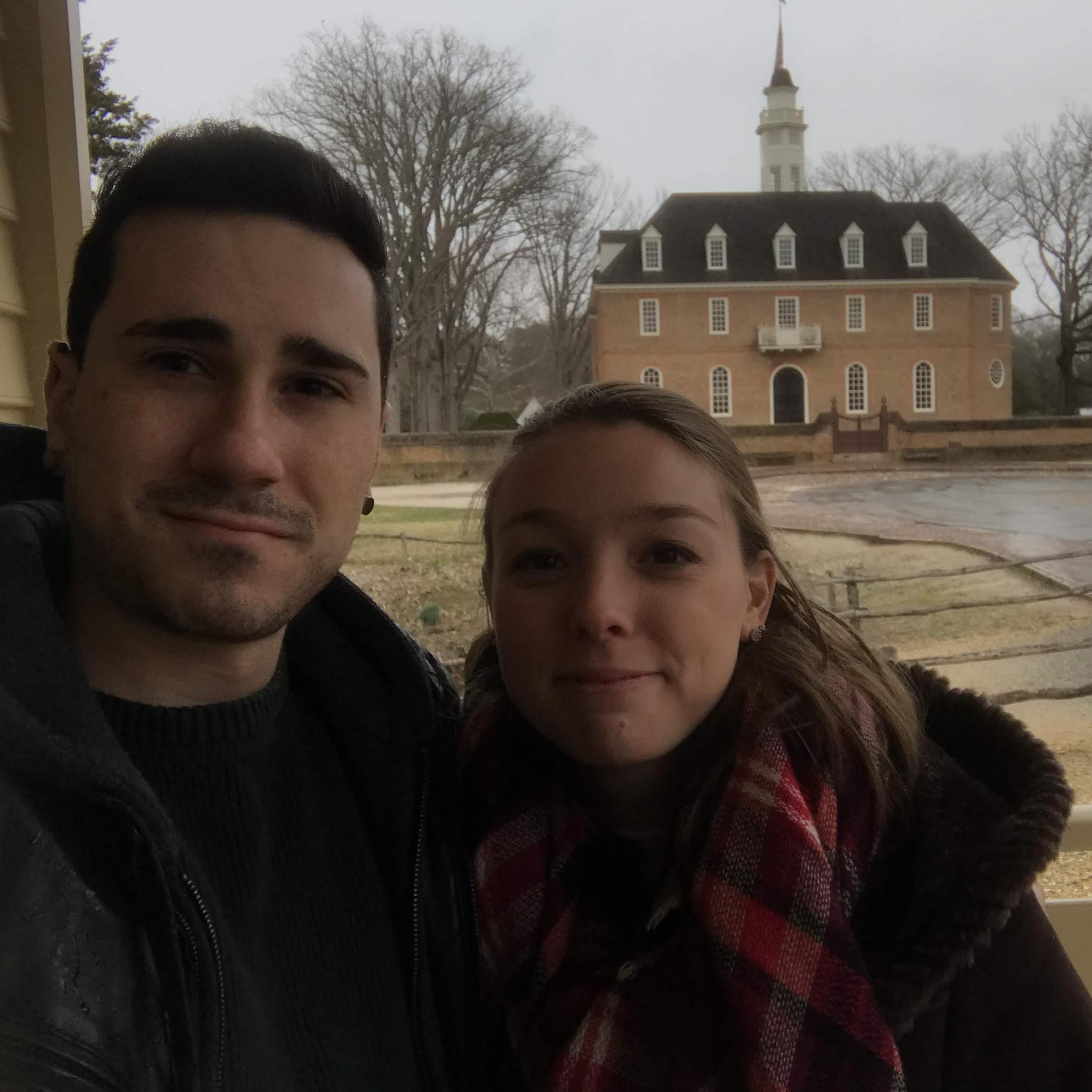 We love to travel - near, far, and even back in time.  Here is us at Colonial Williamsburg, VA