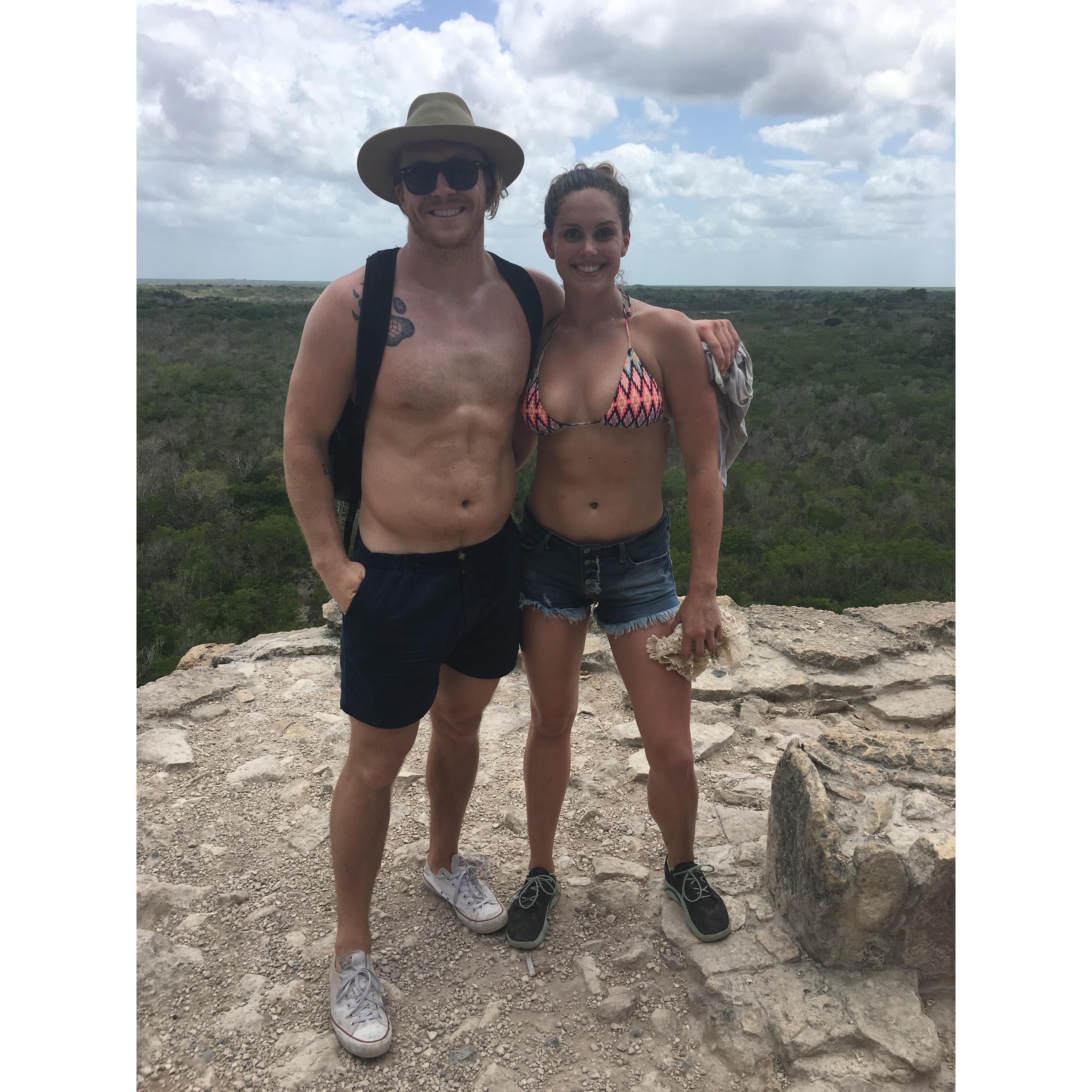 Hiking in Tulum, Mexico.
