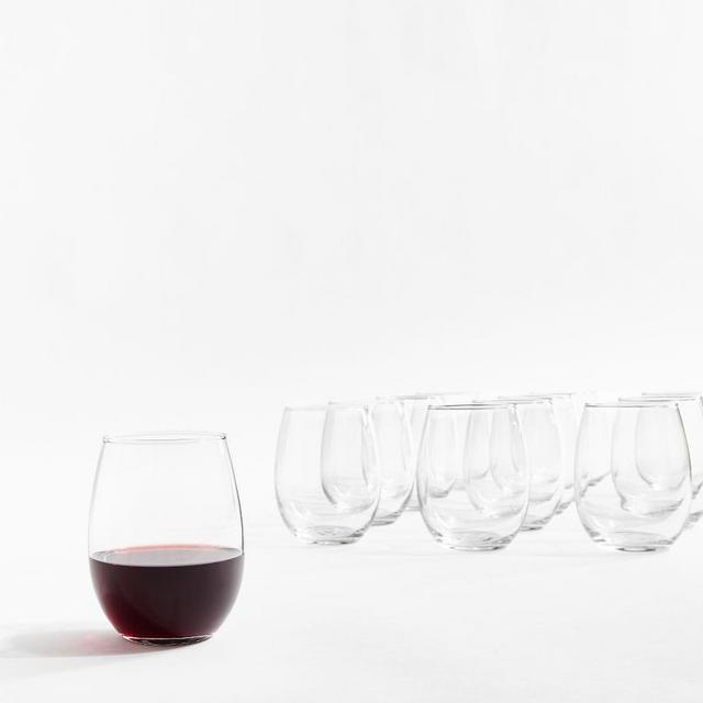 Entertaining Essentials Stemless Wine Glasses, Set of 12