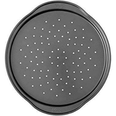 Wilton 2105-6804 Perfect Results Non-Stick Crisper, 14-Inch Pizza Pan, Silver