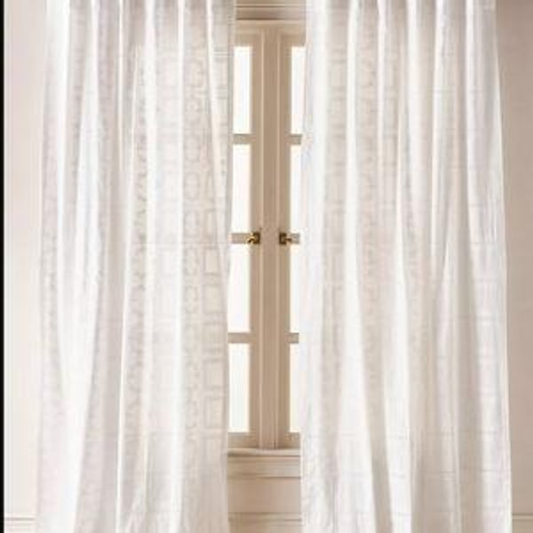Cotton Eyelet Embroidered Sheer Curtain