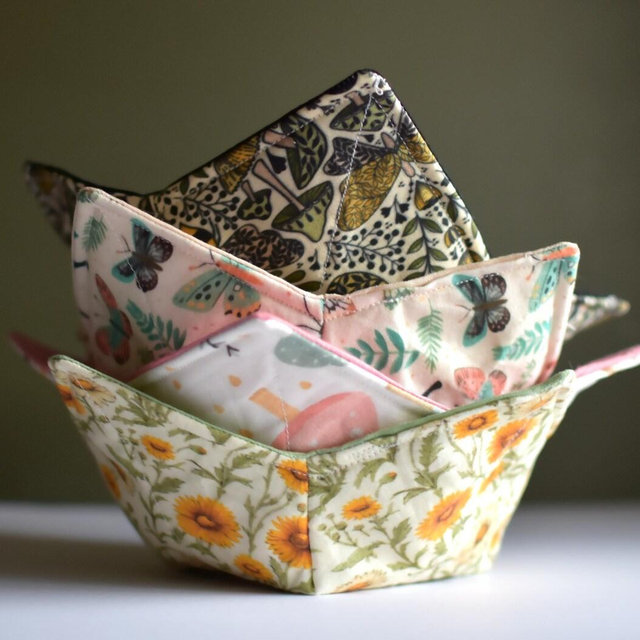 Boho Cottage Core Bowl Cozies - Ice Cream Cozy - Soup Bowl Cozy - Unique Housewarming Gift for Anyone - Handmade Gift Idea - Gift for Mom