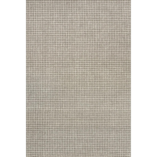 Nuloom Melrose Checked Wool Area Rug, 4' x 6', Grey