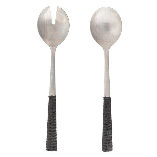 Tava Handwoven Serving Set, Set of 2 - Espresso