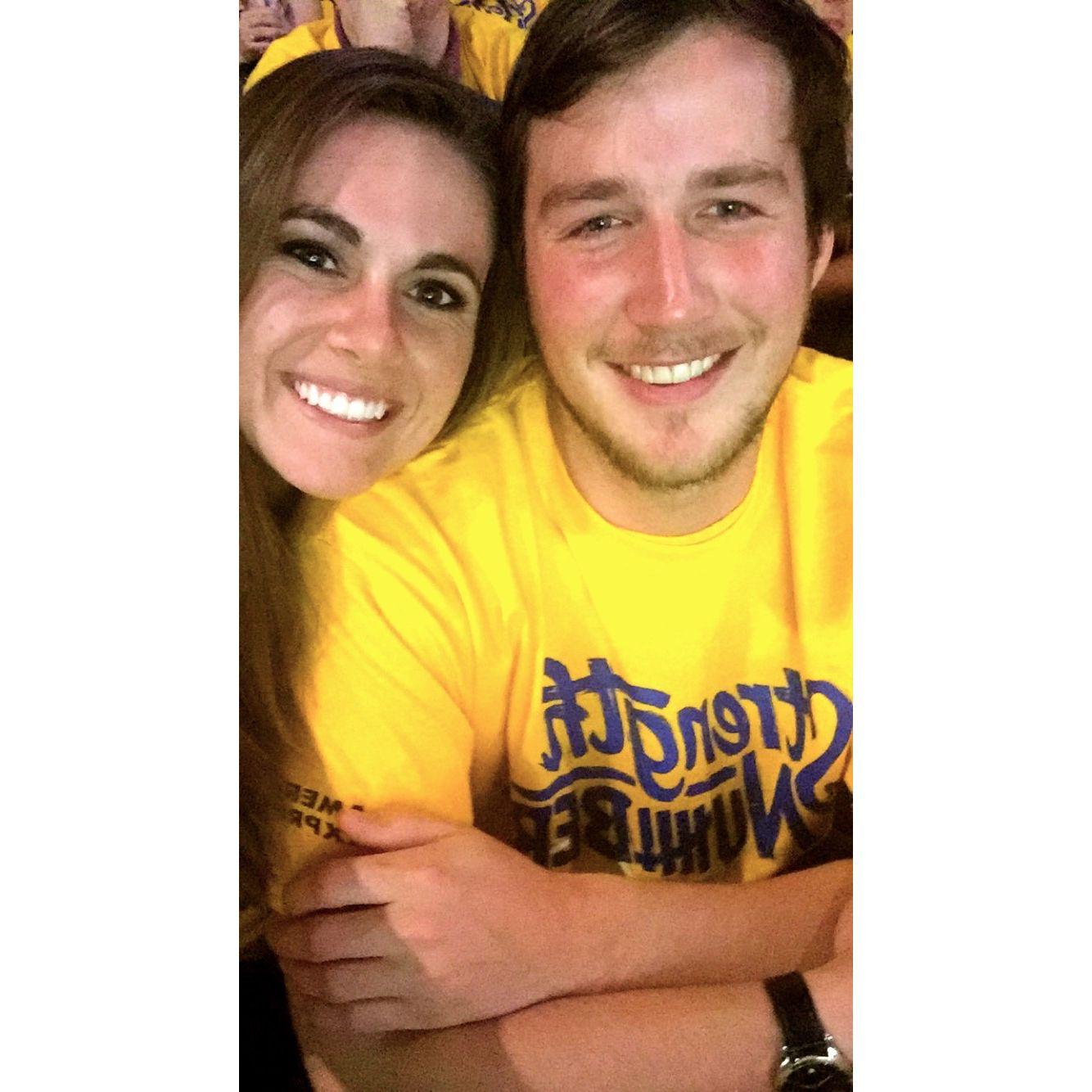 Watching a Semi-Final Warriors game (thanks to Kassidy!)