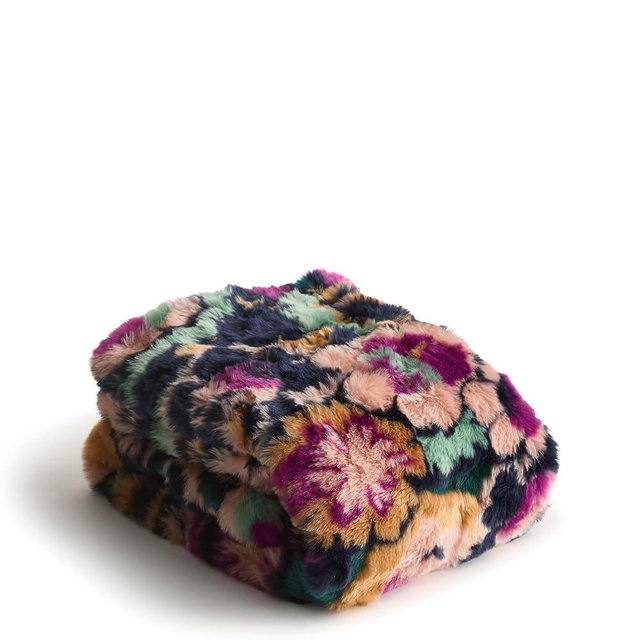 Vera Bradley Women's Faux Fur Throw Blanket