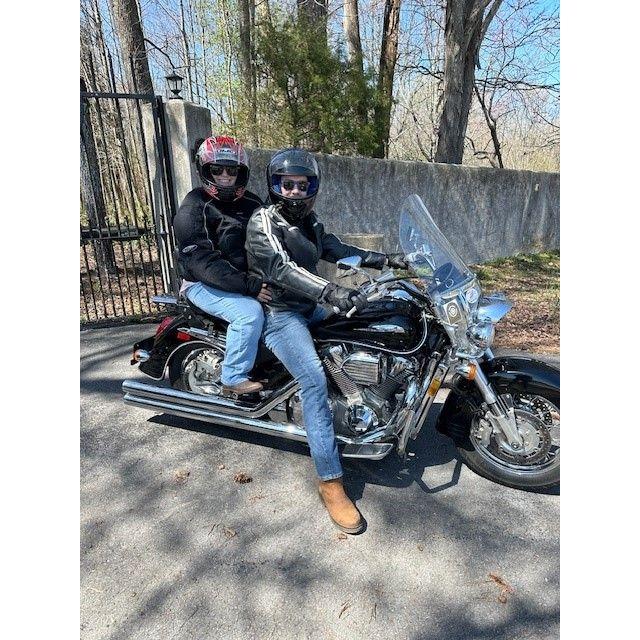 First motorcycle ride.