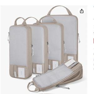 BAGSMART 6 Set /4 Set/2 Set Compression Packing Cubes for Travel, Lightweight Luggage Organizer Bags, Durable Space Saver Bags Travel Essentials