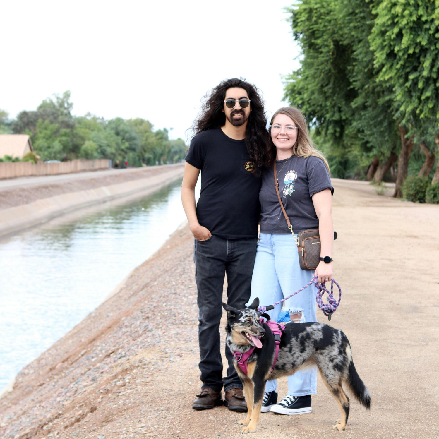 Out for a stroll with the pup!