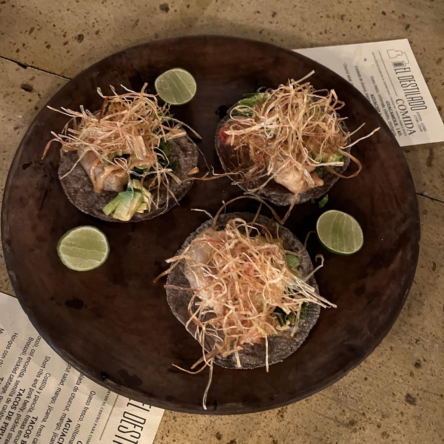 For a fun night out, visit El Destilado to try the tasting menu or sample a la carte dishes.