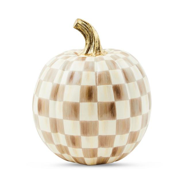 Mackenzie-Childs Mocha Check Small Pumpkin