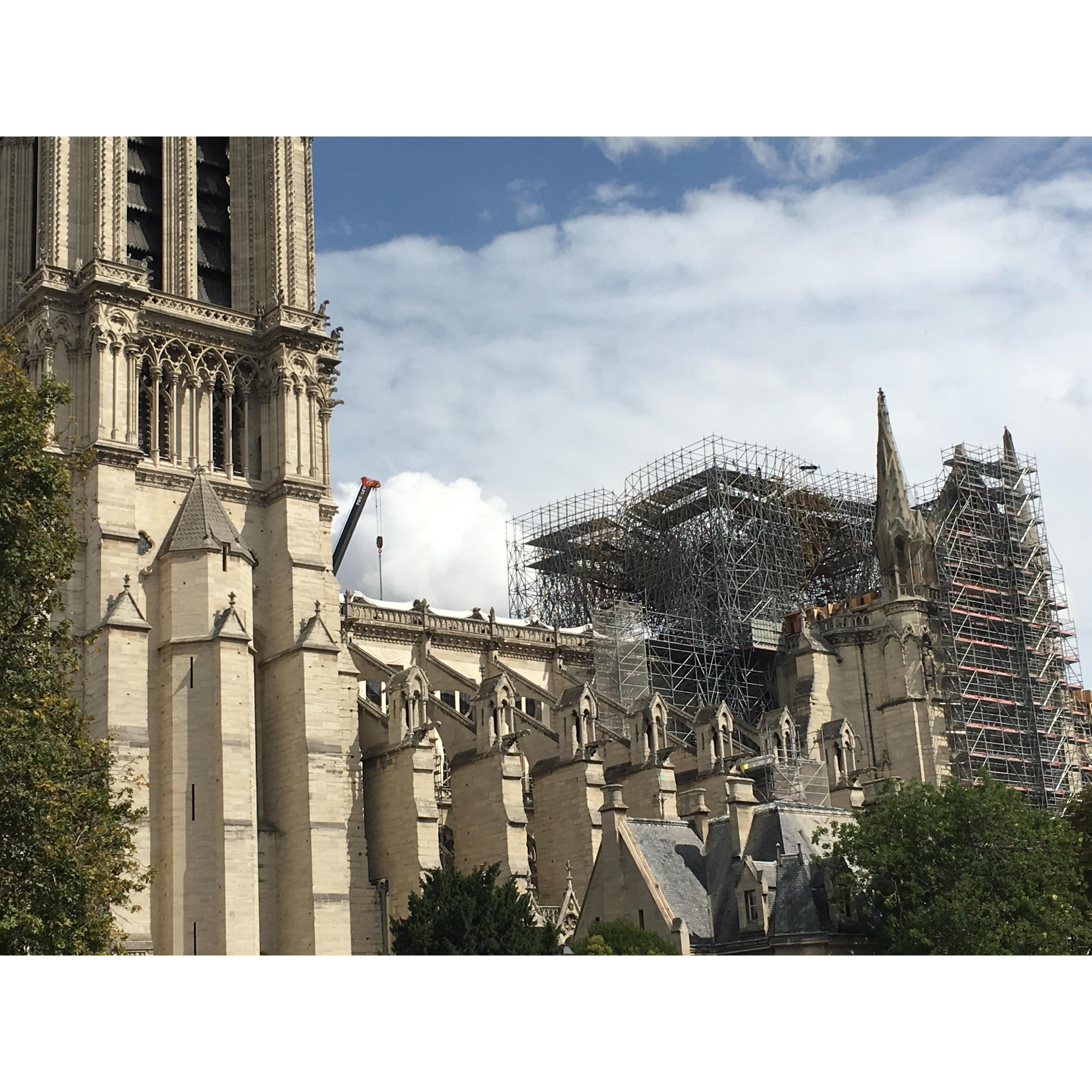 The rebuilding of the Notre Dam.