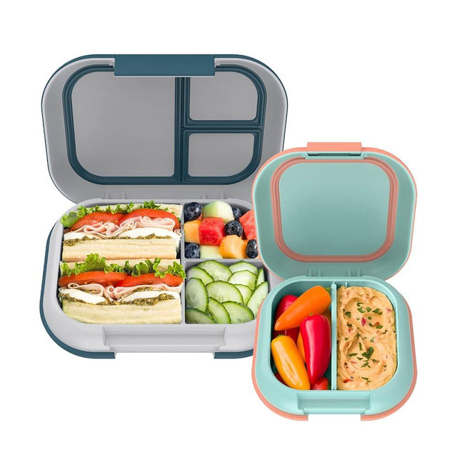 Bentgo Chill Set With Max (Fog & Deep Teal) and Mini Lunch Box (Seaside Papaya)