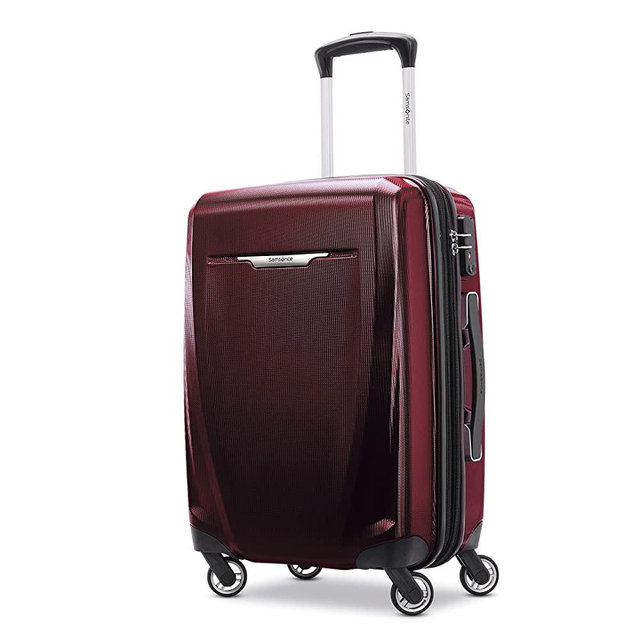 Samsonite Winfield 3 DLX Hardside Expandable Luggage with Spinners, Burgundy, Carry-On 20-Inch