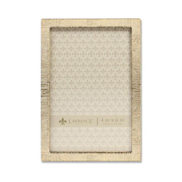 Lawrence Frames Gold Metal Picture Frame with Linen Pattern - 4" x 6"