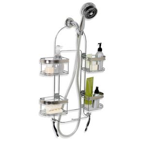 Zenna Home® Expandable Shower Caddy in Chrome with Brushed Nickel