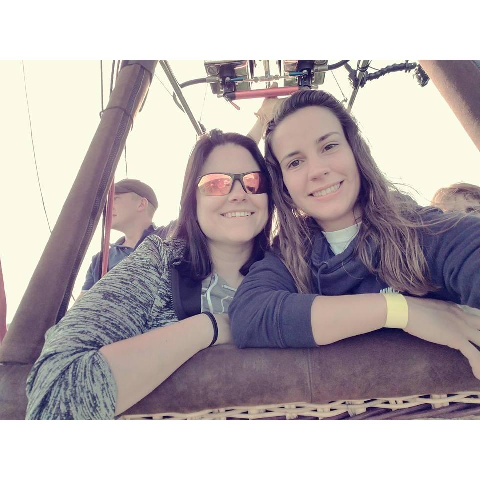 Hot air balloon ride for Tina's birthday.