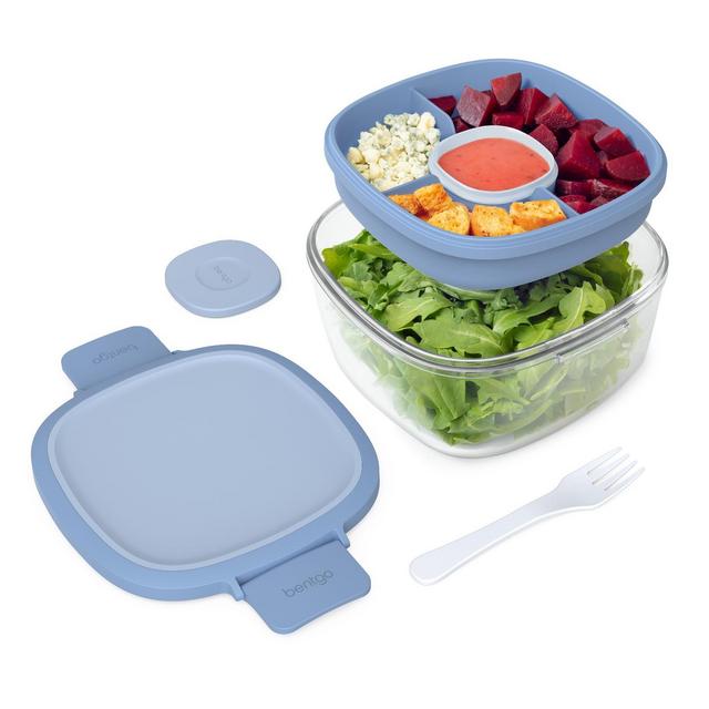 Bentgo Glass Salad Container - Light Blue