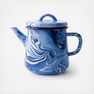 Swirl Enamelware Teapot