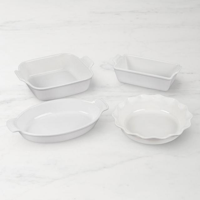 Le Creuset Heritage Bakeware Essentials 4-Piece Bakeware Set, White