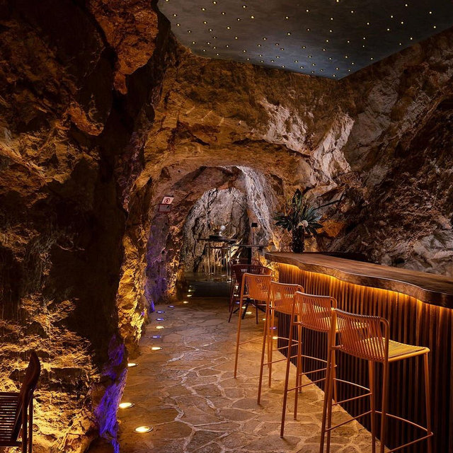 Cave dinner in Croatia