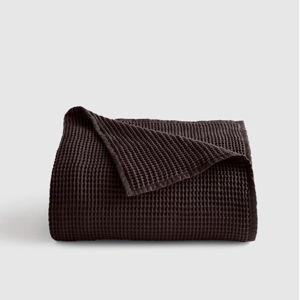 Organic Waffle Bed Blanket - Espresso, King/Cal King