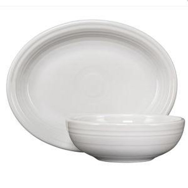 2-Piece Serve Set 11 5/8 Inch Oval Platter & 38 OZ Bistro Bowl