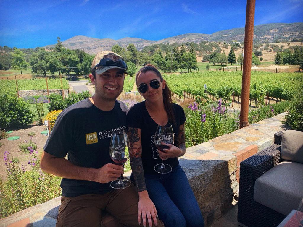 Wine tasting in Napa when the Sobecks visited ❤️