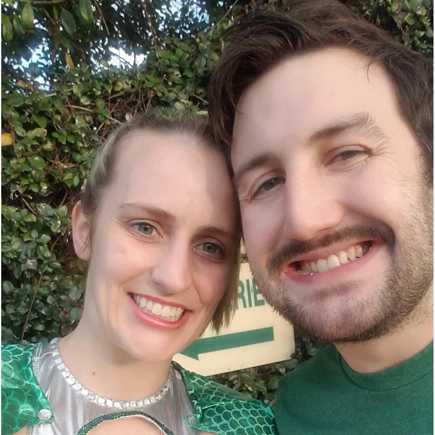 Us before dancing in the Krewe of Druids parade in 2019