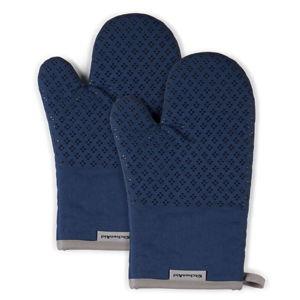 Asteroid Solid Textured Oven Mitt Blue