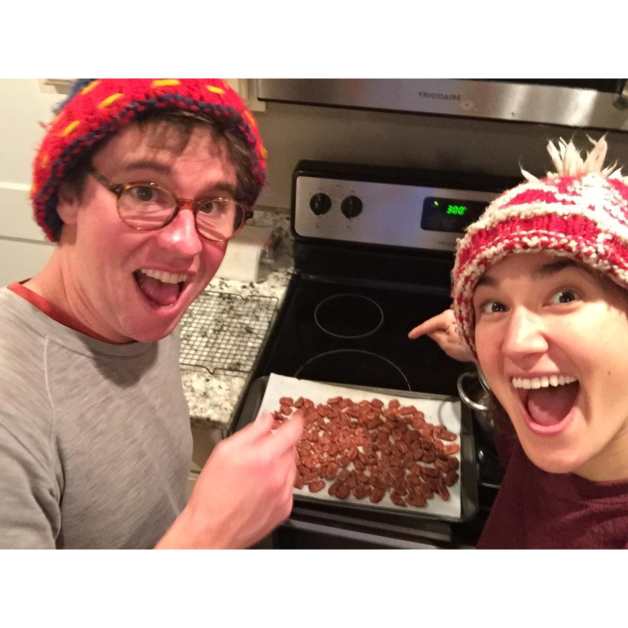 Homemade candied pecans!