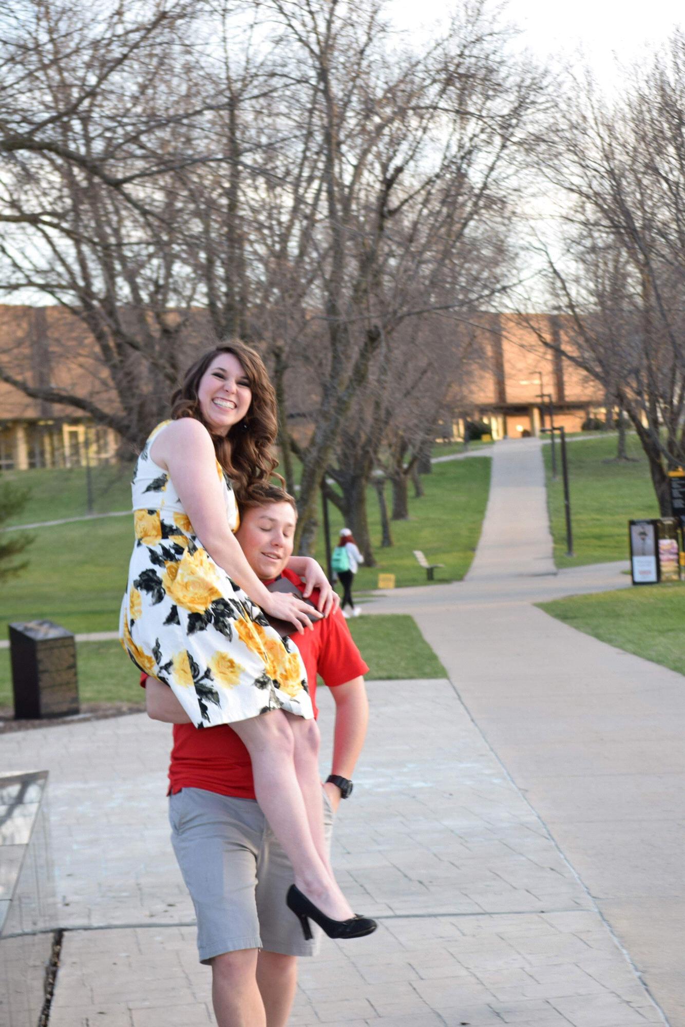 Jordan, always there to lift me up...or help me down, in this case!