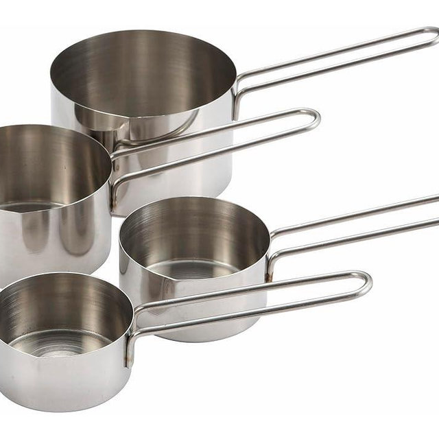 Winco 4-Piece Measuring Cup Set, Stainless Steel