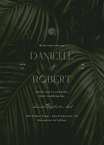Grandscape Portrait | Deep Forest | Zola Wedding Invitations