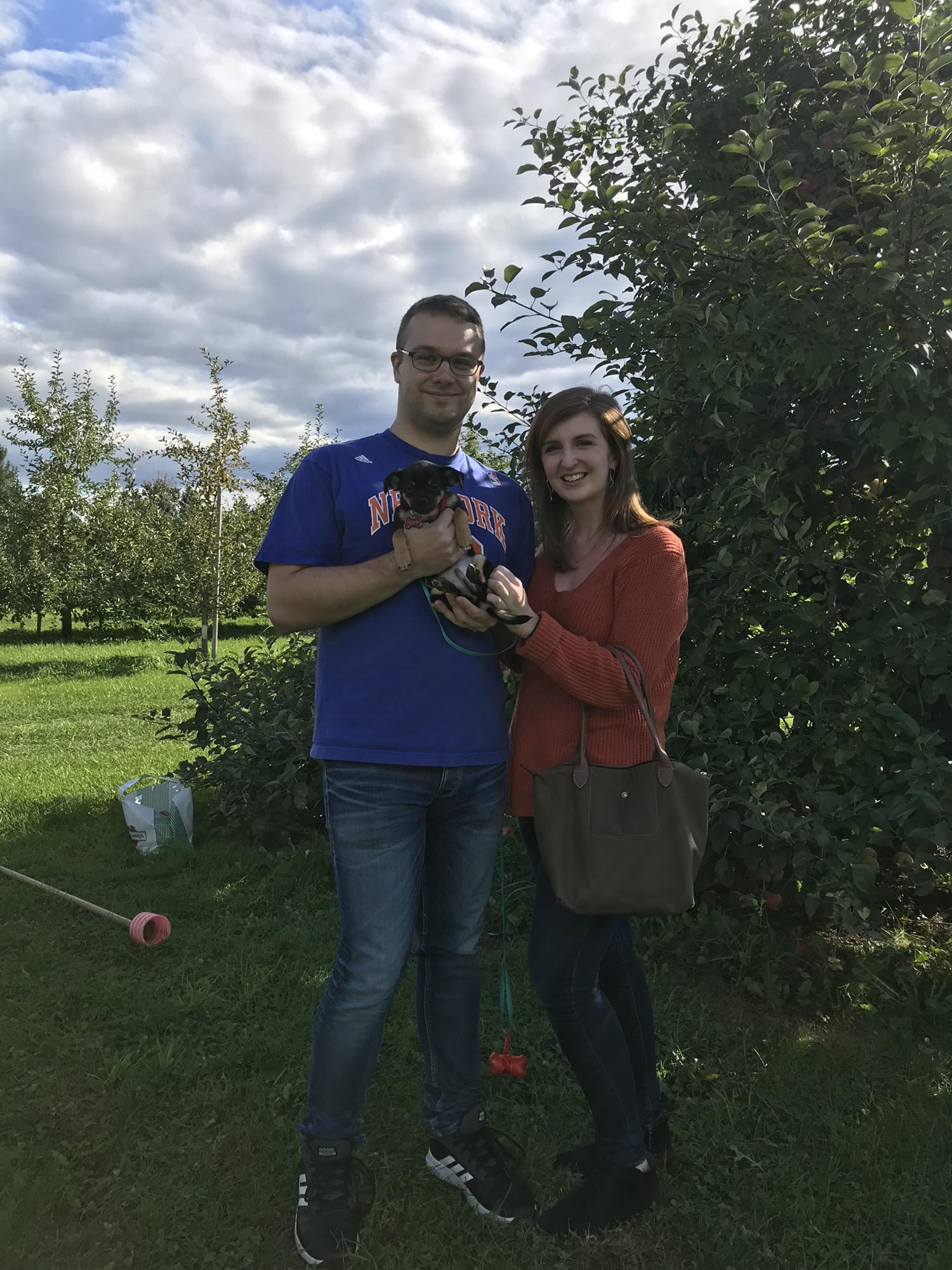 Baby tucker! Apple picking