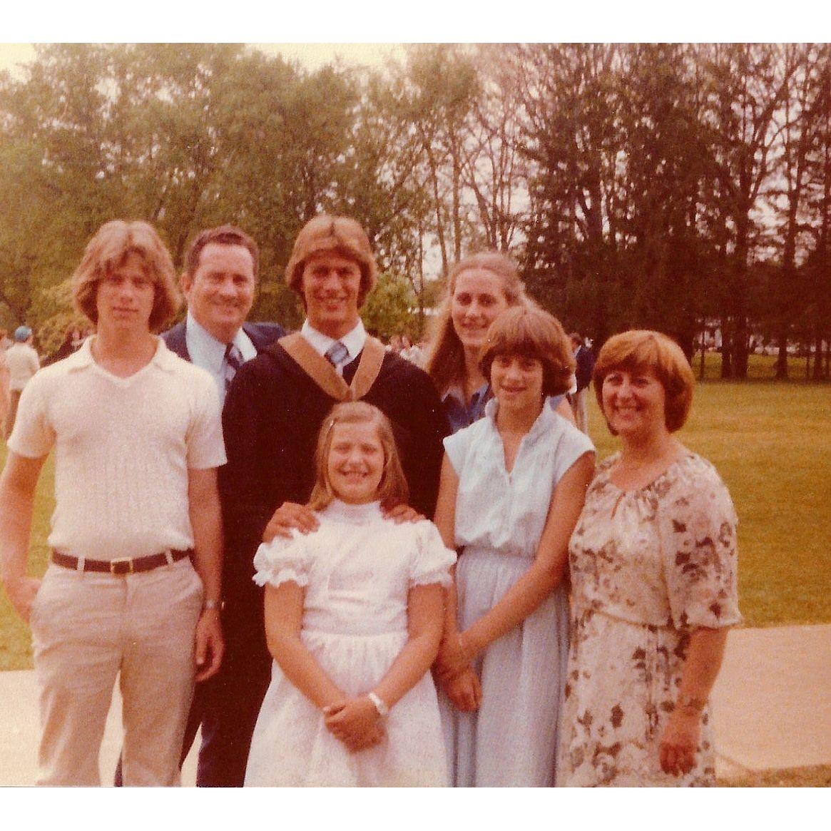 Nicole's father John (right), grandparents John and June, and siblings; (left to right) Kevin, Cathleen, Mariann, and Doreen. Not pictured: eldest daughter, Linda.