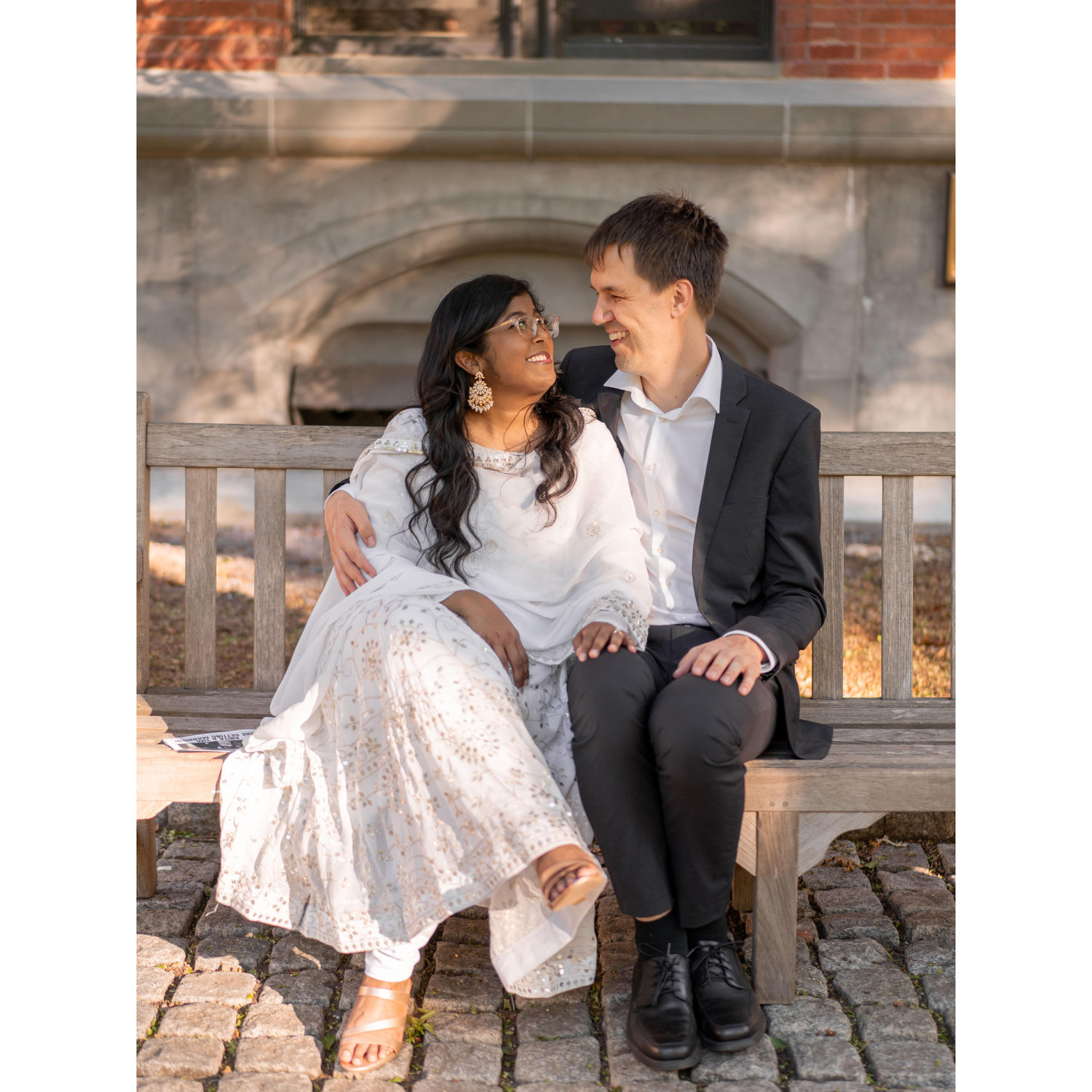 Fun fact: This is *the* bench on Yale’s Old Campus where our story started.