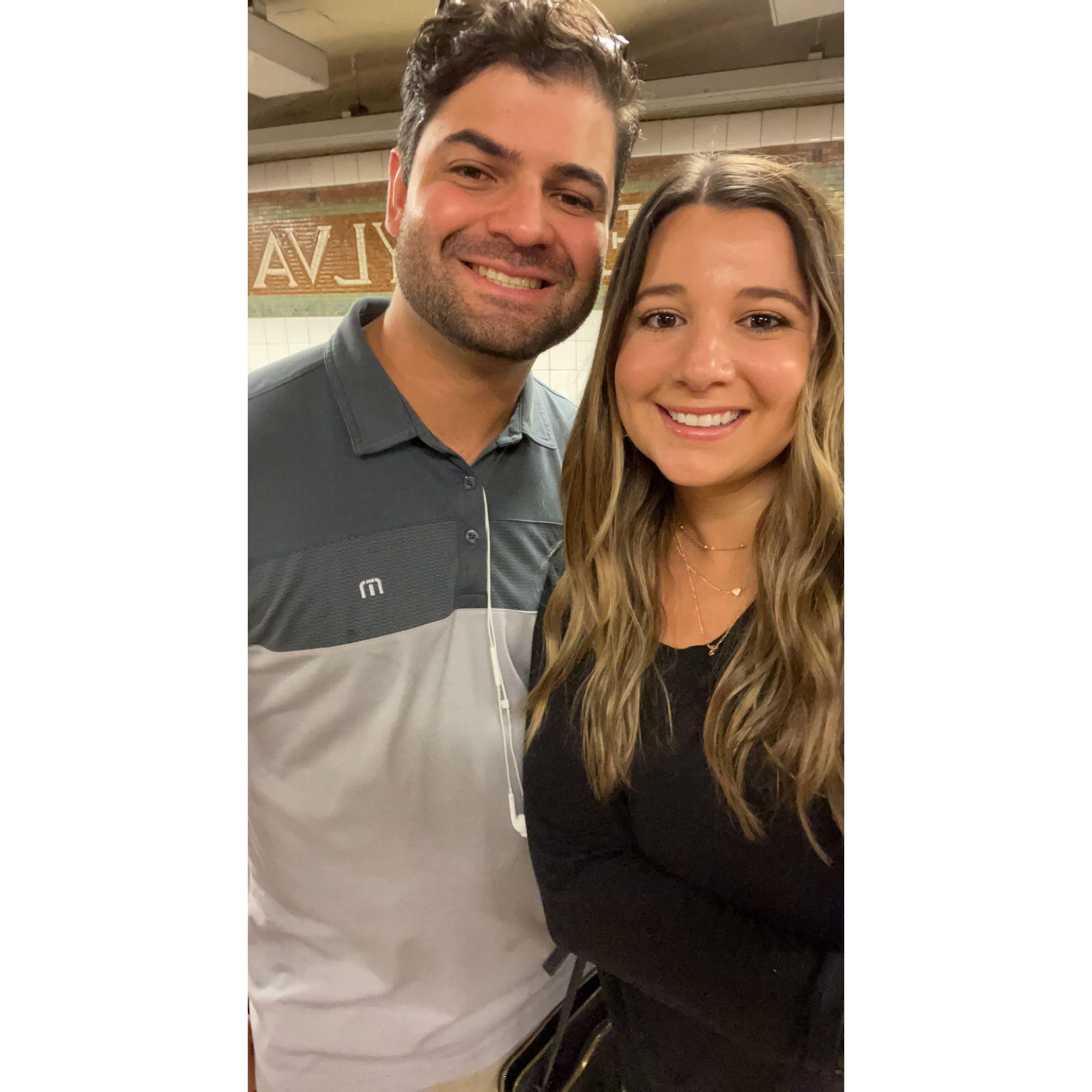 Our first photo in NEW YORK CITY...ps this was before Michael started working at Travis Mathew and yet that is still all he was wearing...