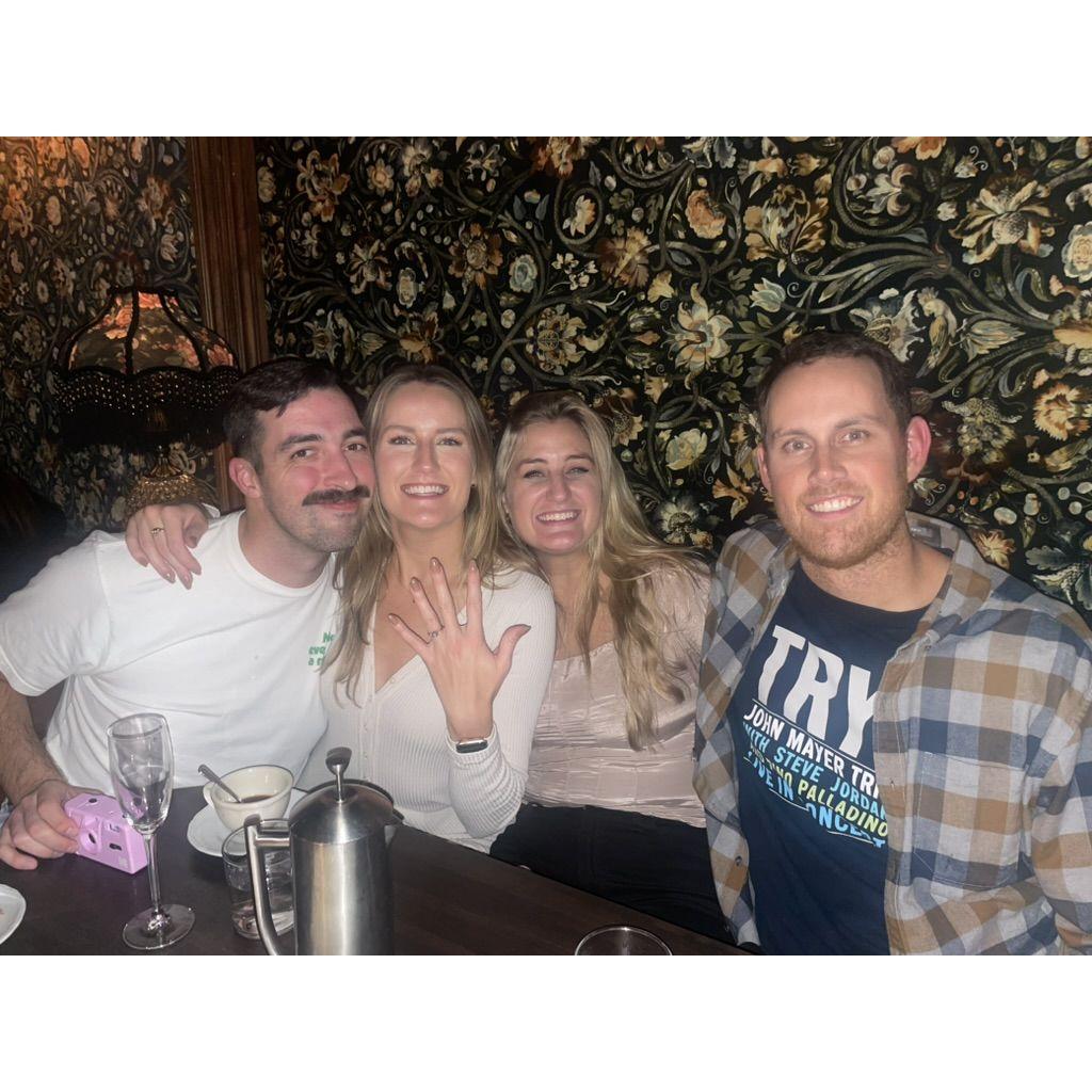 The night we got engaged!