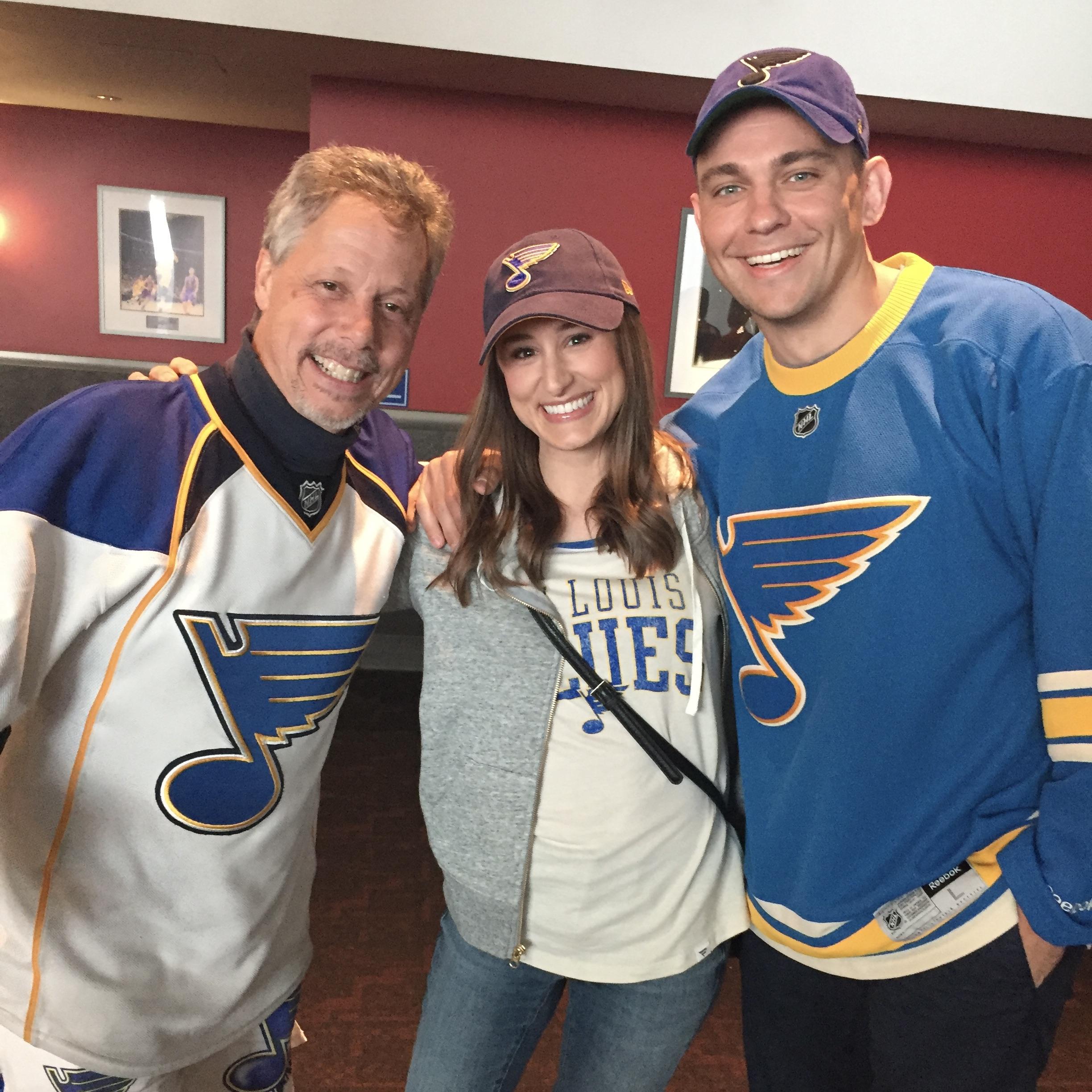 Courtney's first St. Louis Blues game (in LA), and we got to meet Towel Man!