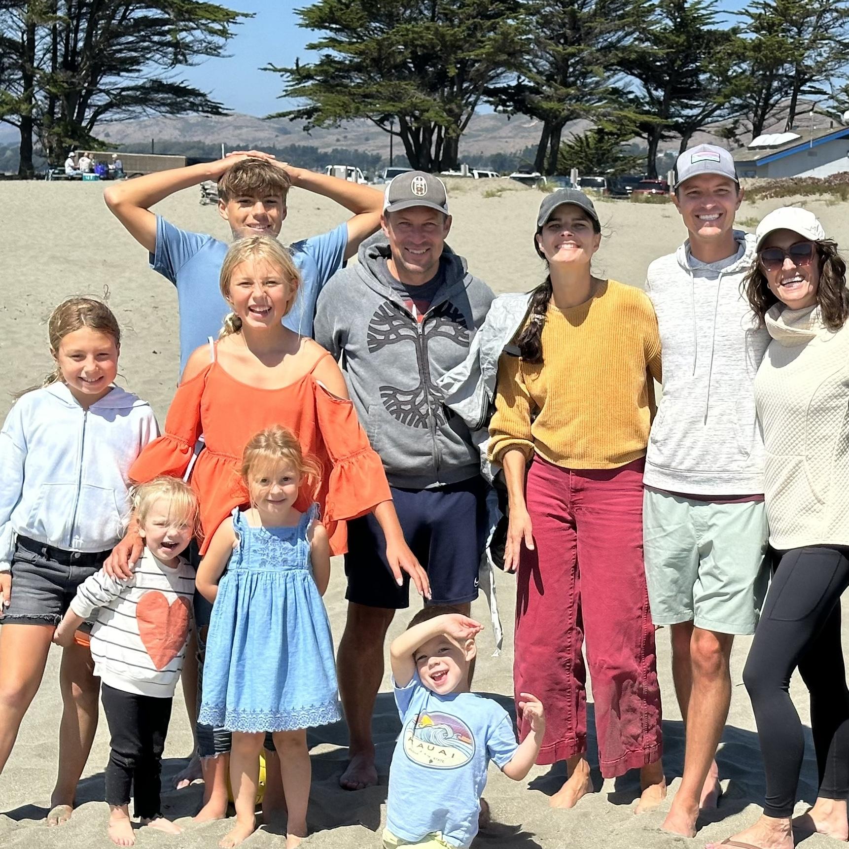With our Santa Rosa ‘cousins’, the Botkins, at our favorite spot, Doran Beach!