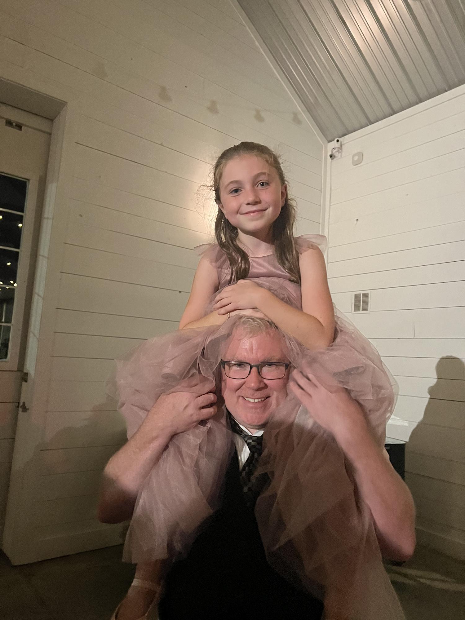 Dancing with her daddy at Danny’s wedding