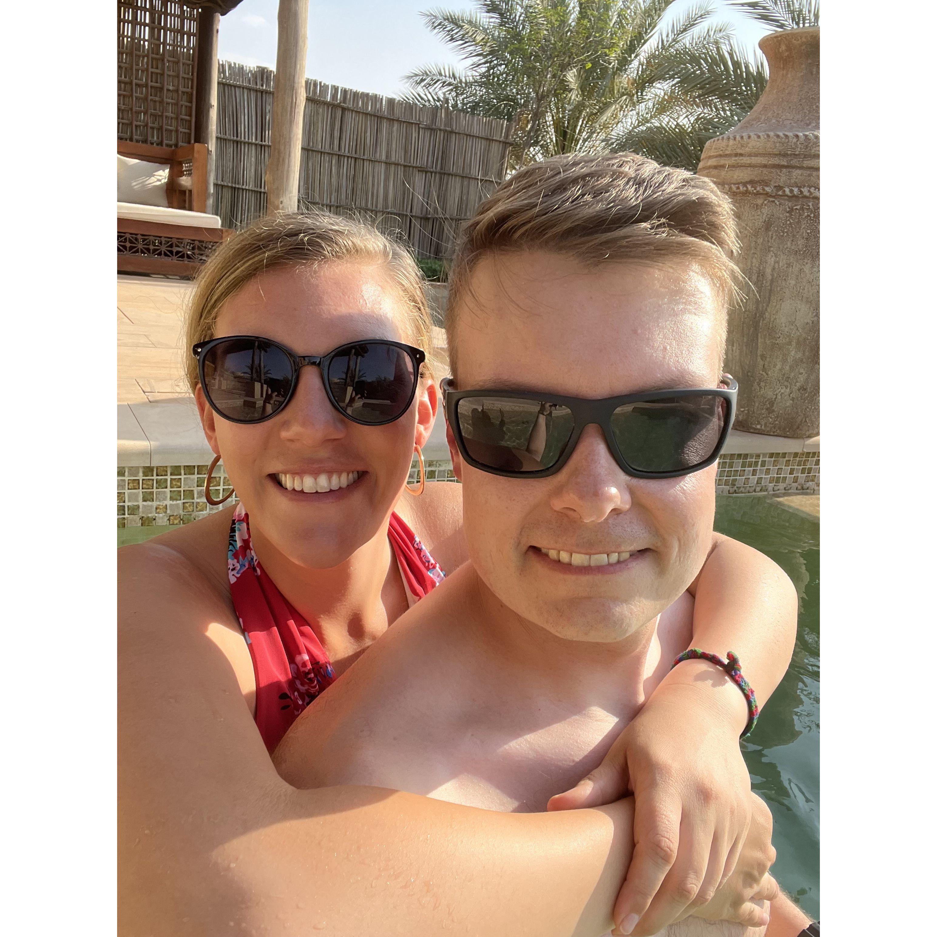 Spring 2022: Ted comes to visit me for my spring break and enjoys the luxury of the Middle East.