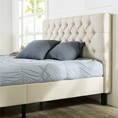 Zinus Misty Platform Bed, Queen, Taupe