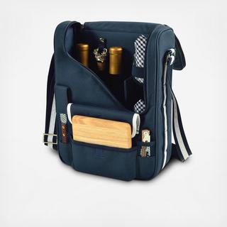 Insulated 2-Bottle Wine Carrier Set with Glasses & Accessories