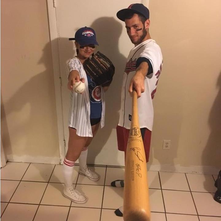 Halloween Costume in 2016 when it was Cubs vs. Indians! Spoiler Alert: The Cubs Won the World Series!