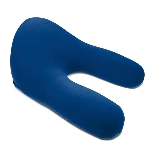 Yogibo Support Pro U Shaped Reading Back Support Lounge Pillow with Arm Rests for Adults, Soft Microbead Filling, ​​Large-Sized with Elevated Chair Back, Blue
