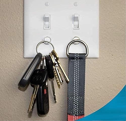 Magnetic Key Rack by Savvy Home | Key Holder for Light Switch | Smart Modern Design for Keychain Rings, Car Keys, Key FOBs | Easy Installation (4 Pack)